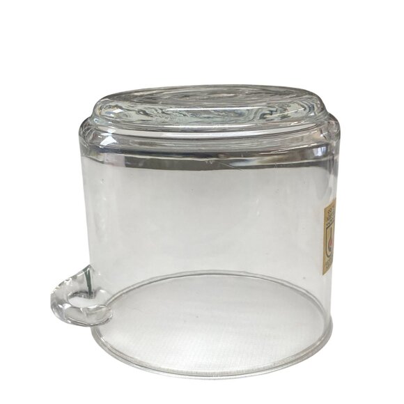 Handblown Pilgrim Glass Kitchen Chemistry Cup & Canister Set Cork Lid - Picture 7 of 9